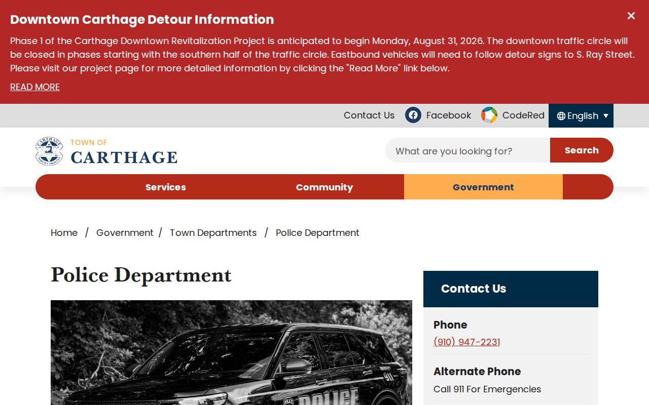 Carthage court records image from the Carthage Police Department source