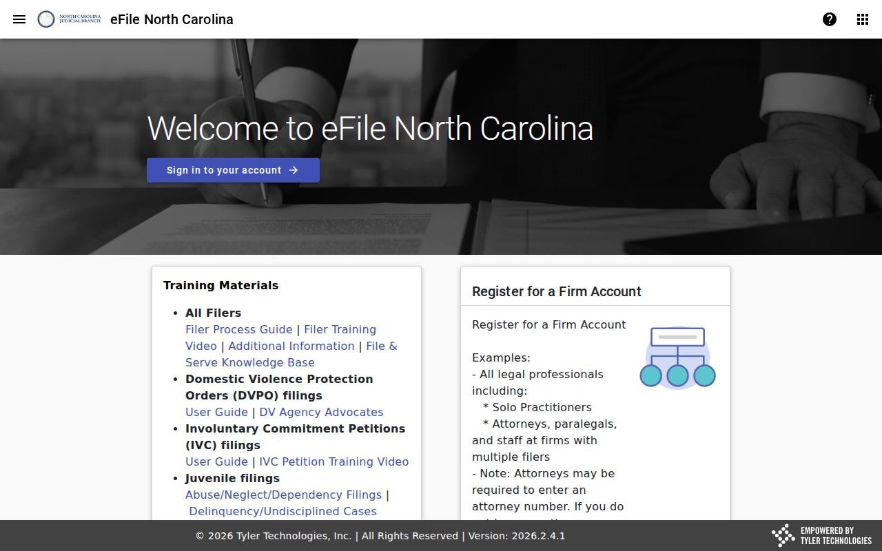 Moore County docket search File and Serve distinction