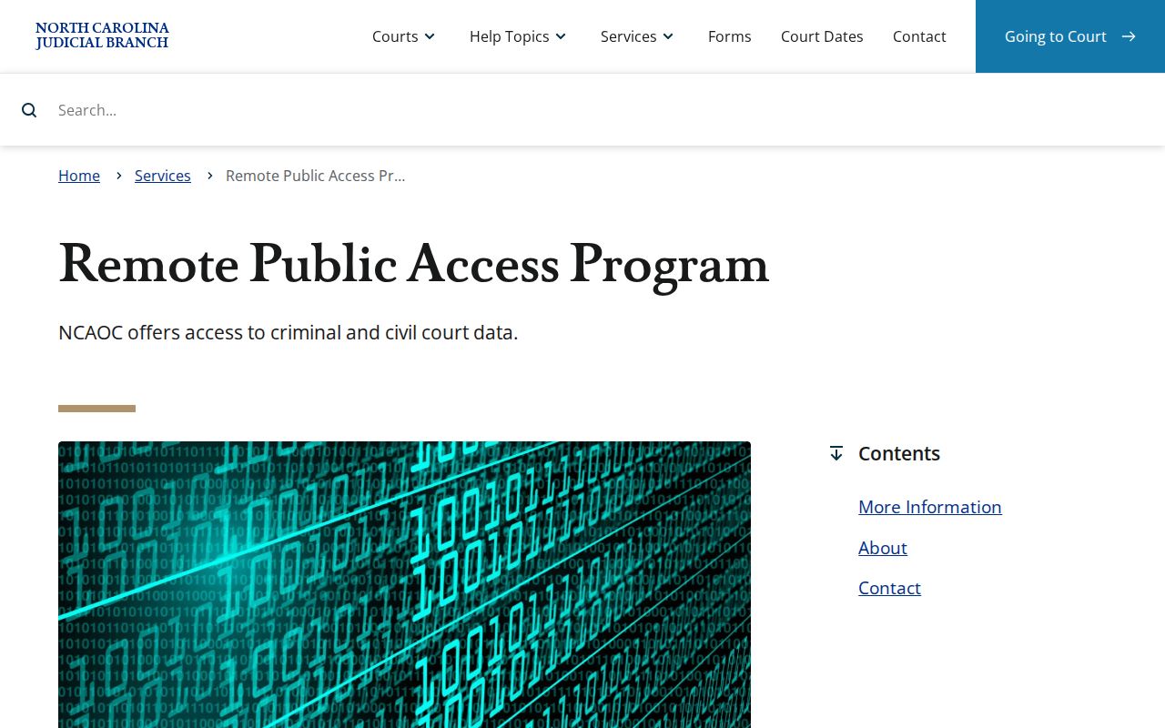 Moore County case search remote public access information
