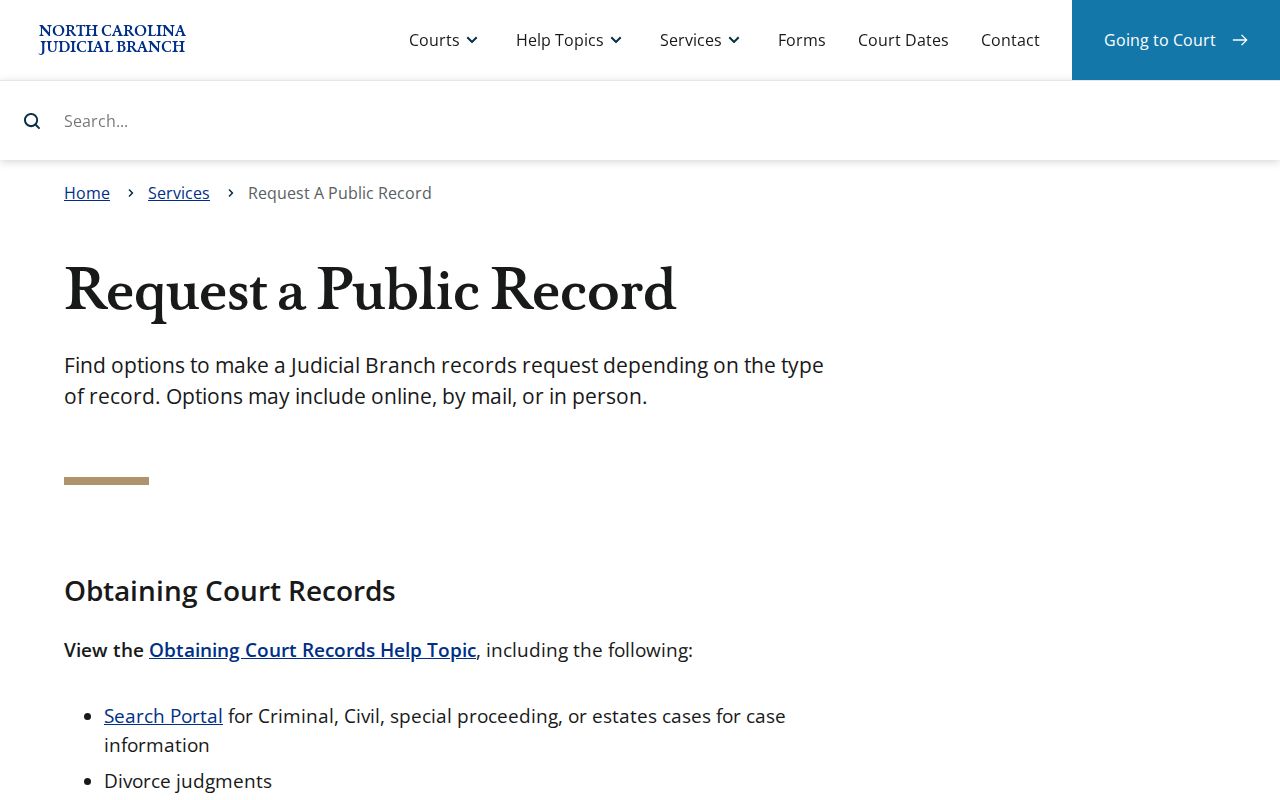 Moore County court records request information