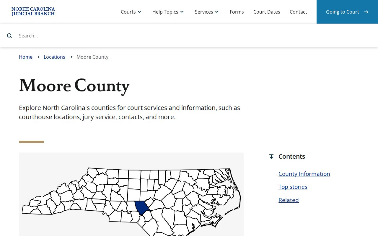 Moore County court docket local court services